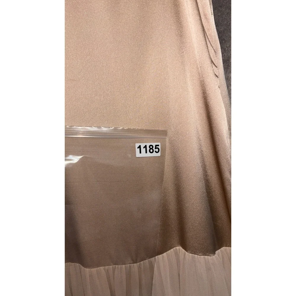 Show Me Your Mumu Dalia Maxi Dress Womens Small Champagne Luxe Satin Lined